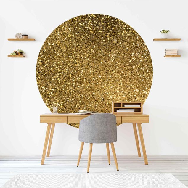 Papel pintado dorado Glitter Confetti In Gold