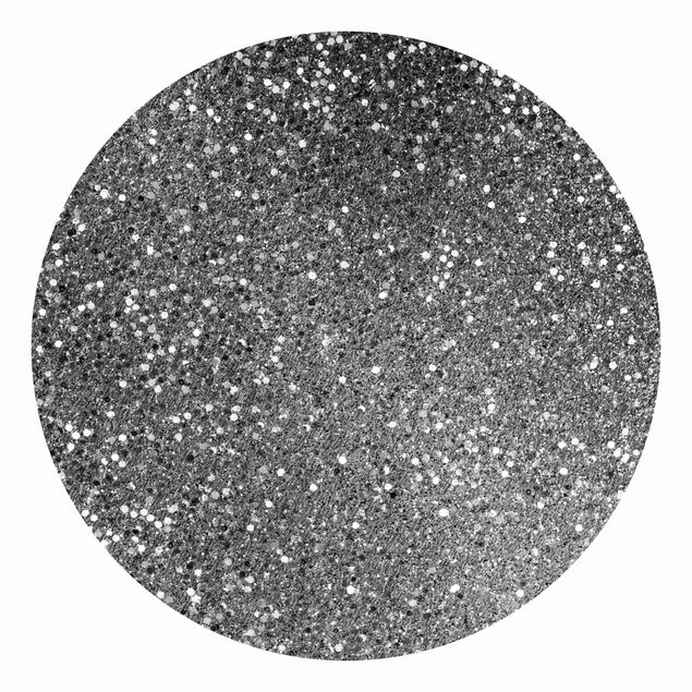 Papel pintado salón moderno Glitter Confetti In Black And White