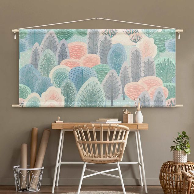 Tapices naturaleza Happy Forest In Pastel