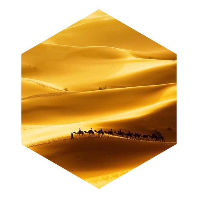 Papel pintado hexagonal Golden Dunes