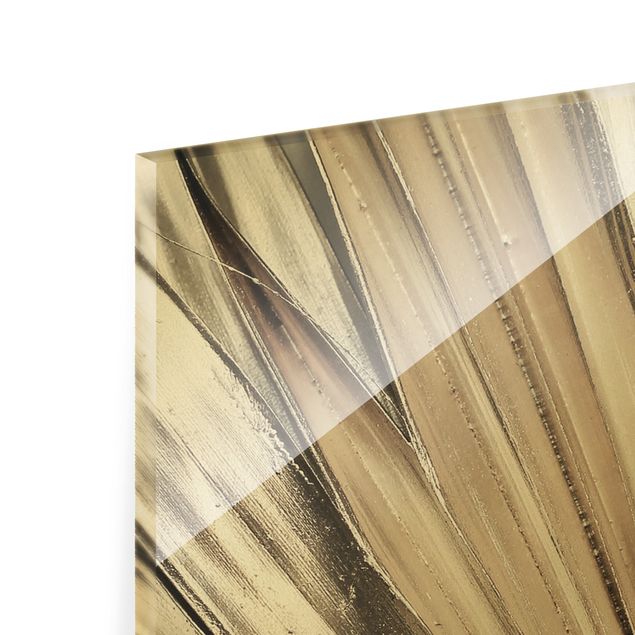 Tableros magnéticos de vidrio Golden Palm Leaves