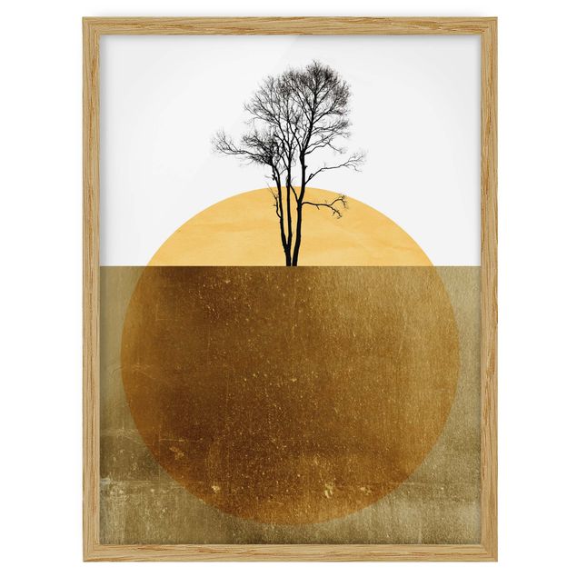 Cuadros famosos Golden Sun With Tree
