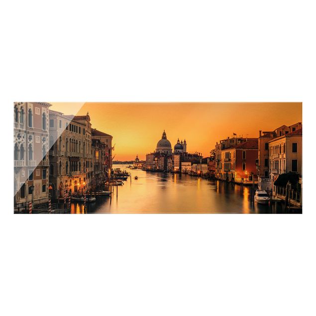 Cuadros de cristal arquitectura y skyline Golden Venice