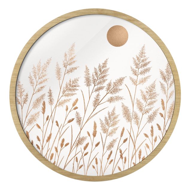 Cuadros modernos Grasses And Moon In Gold