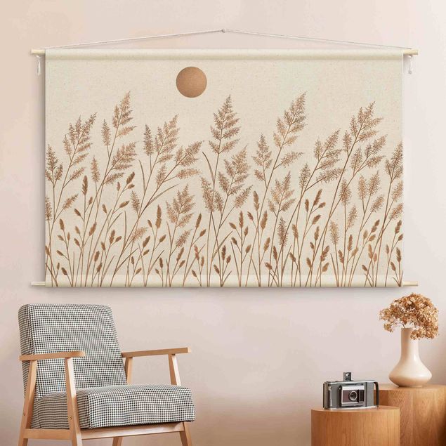 Tapices XXL Grasses And Moon In Gold
