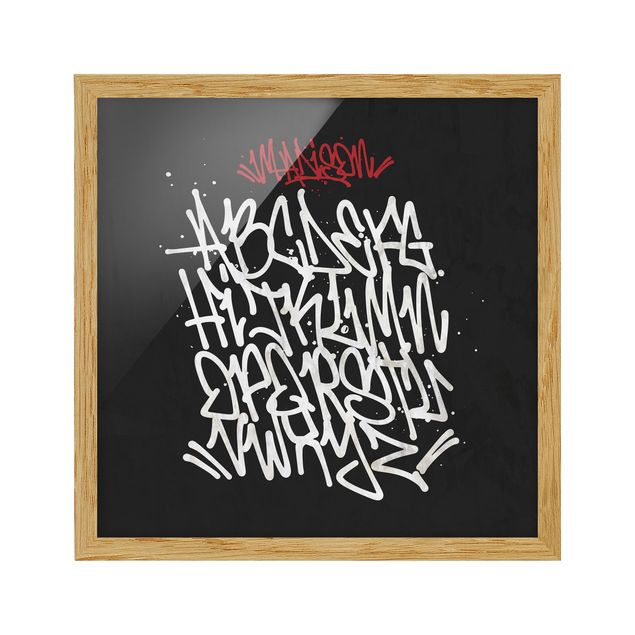 Cuadros negros Graffiti Art Alphabet
