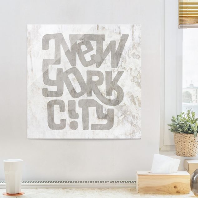 Cuadros de cristal Nueva York Graffiti Art Calligraphy New York City