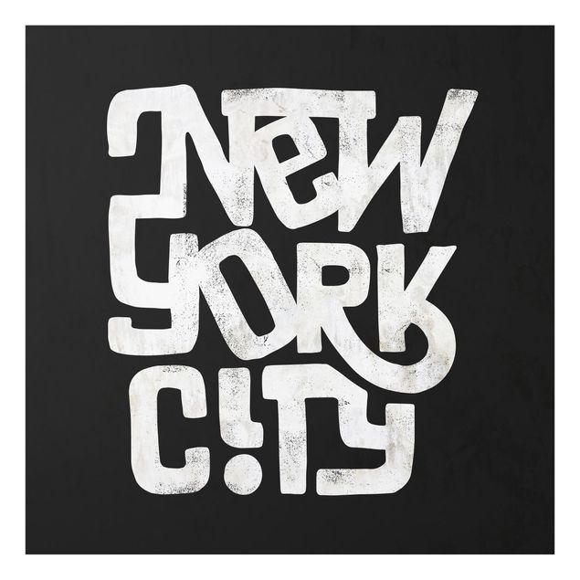 Cuadros frases Graffiti Art Calligraphy New York City Black