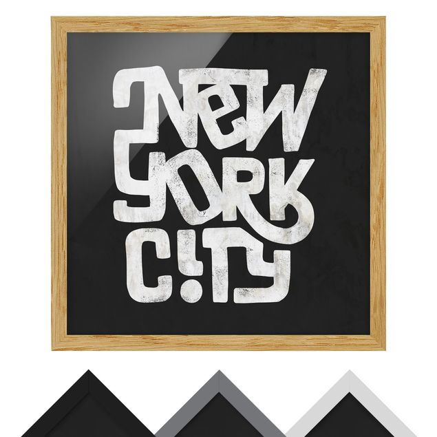 Cuadros modernos Graffiti Art Calligraphy New York City Black