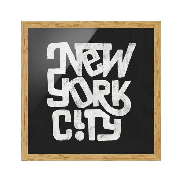 Cuadros con frases motivadoras Graffiti Art Calligraphy New York City Black