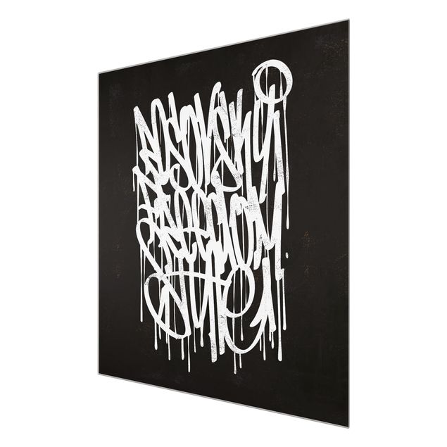 Tableros magnéticos de vidrio Graffiti Art Freedom Style