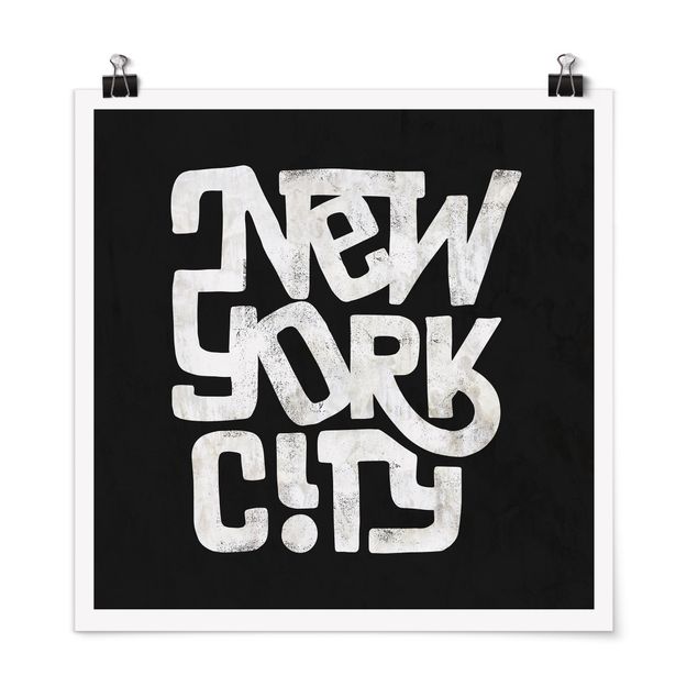 Cuadros con frases motivadoras Graffiti Art Calligraphy New York City Black