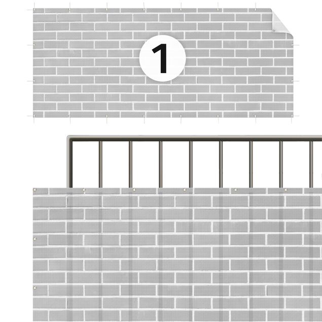 ocultación balcón Gray Brick Wall