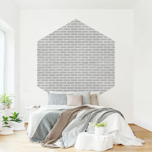 Papeles pintados modernos Gray Brick Wall