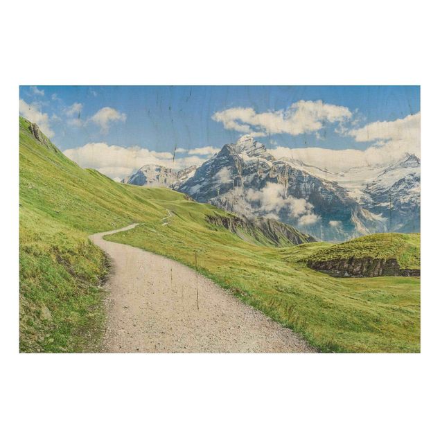 Cuadros de madera paisajes Grindelwald Panorama