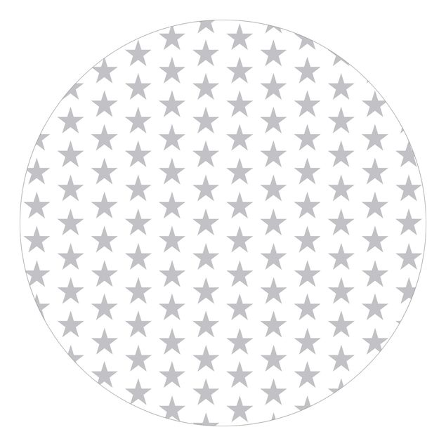 Papeles pintados modernos Large Grey Stars On White
