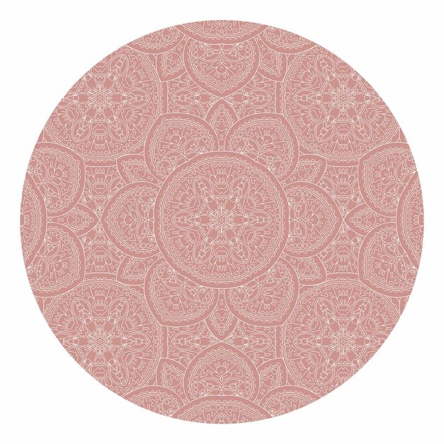 Papeles pintados modernos Large Mandala Pattern In Antique Pink