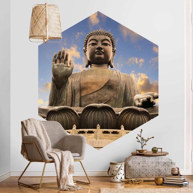 Papel pintado hexagonal Big Buddha