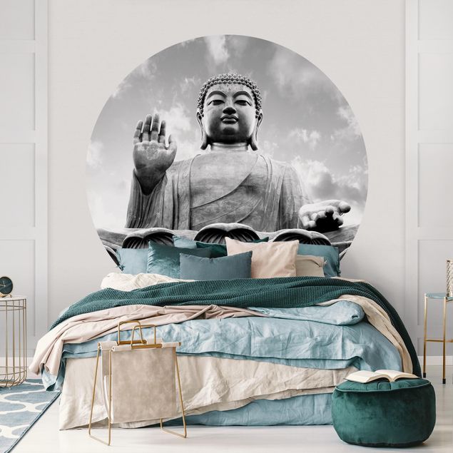 Papel pintado salón moderno Big Buddha Black And White