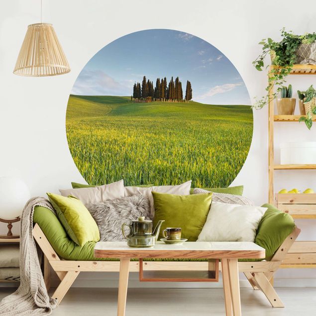 Papeles pintados modernos Green Field In Tuscany