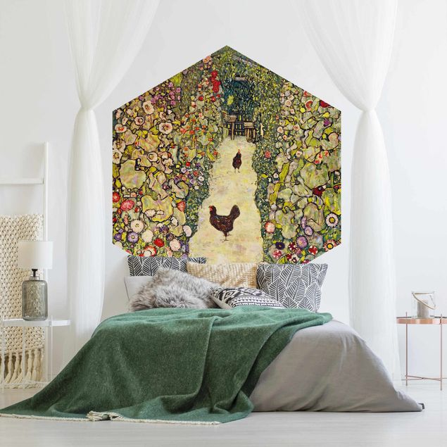 Estilos artísticos Gustav Klimt - Garden Path with Hens