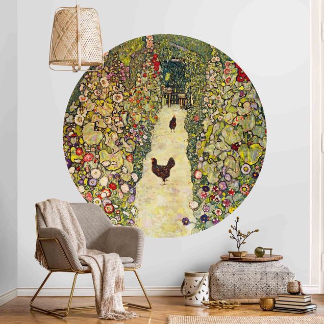 Cuadros Art deco Gustav Klimt - Garden Path with Hens