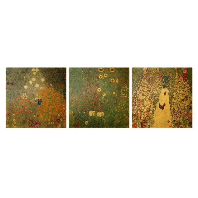 Lienzos de flores Gustav Klimt - In The Garden