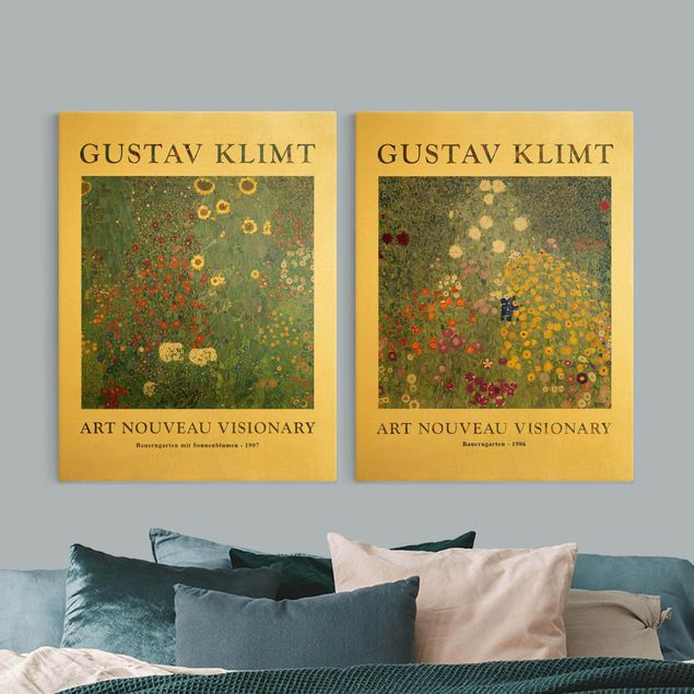 Lienzos de flores Gustav Klimt - Farmer's Garden - Museum Edition