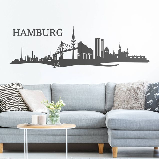 Vinilos de pared Alemania Skyline of Hamburg