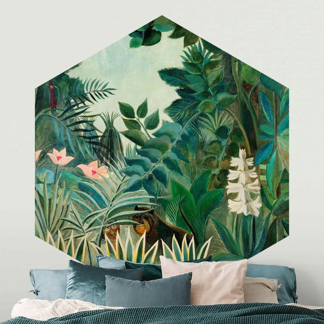 Papel pintado flores Henri Rousseau - The Equatorial Jungle