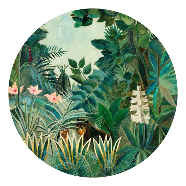 Papel pintado dormitorio vintage Henri Rousseau - The Equatorial Jungle