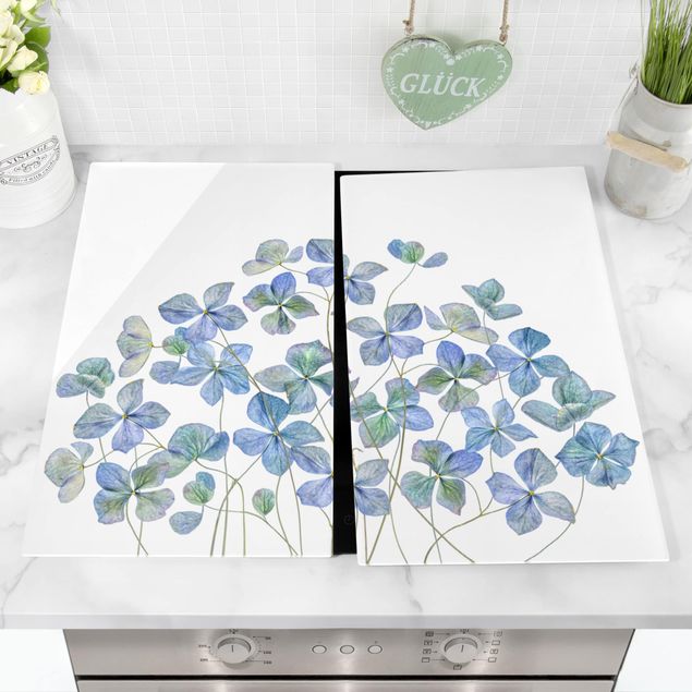 Decoración de cocinas Blue Hydrangea Flowers