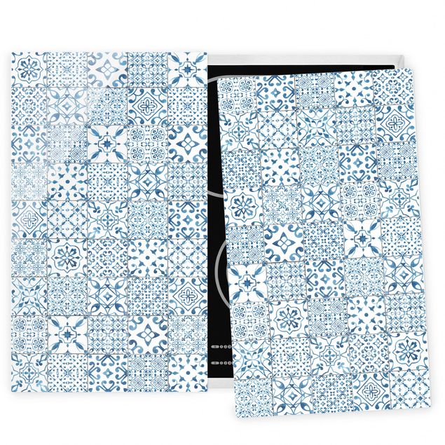 Decoración de cocinas Patterned Tiles Blue White