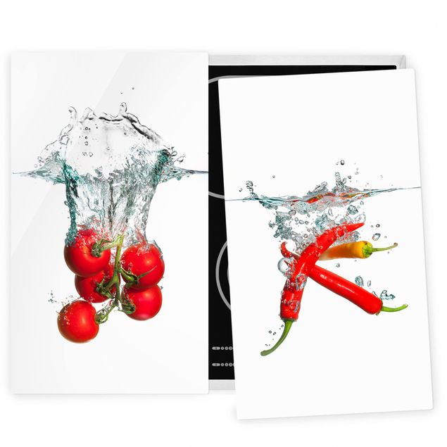 Decoración de cocinas Tomatoes And Chili Peppers In Water