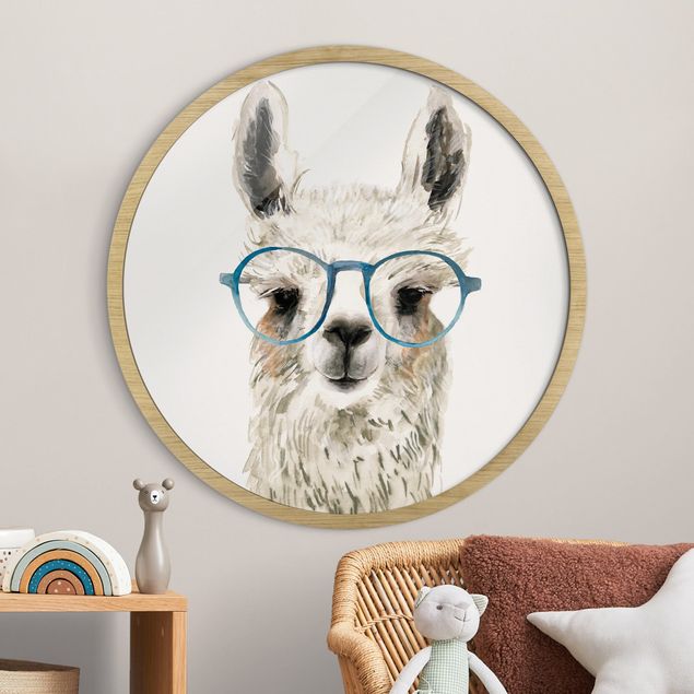 Decoración habitación infantil Hip Lama With Glasses Ill