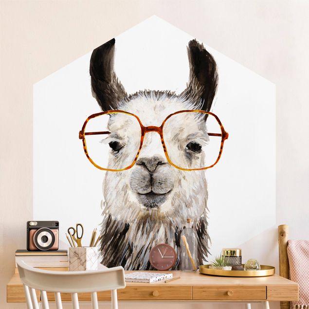 Decoración de cocinas Hip Lama With Glasses IV