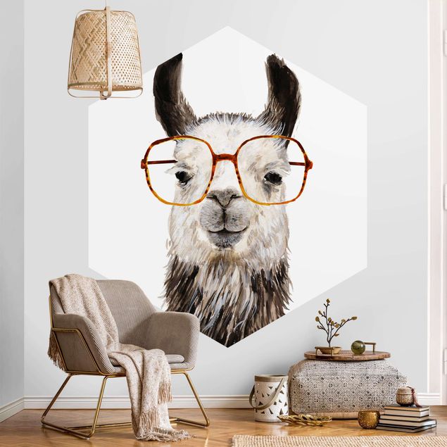 Papel pintado moderno Hip Lama With Glasses IV