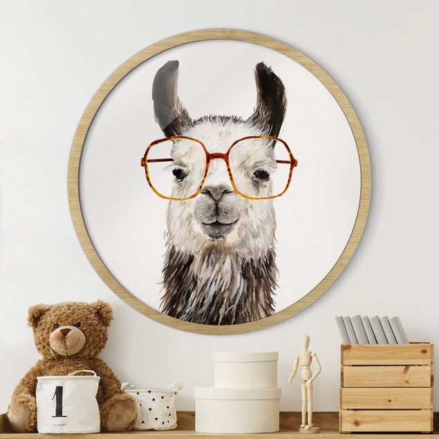 Decoración habitación infantil Hip Lama With Glasses IV