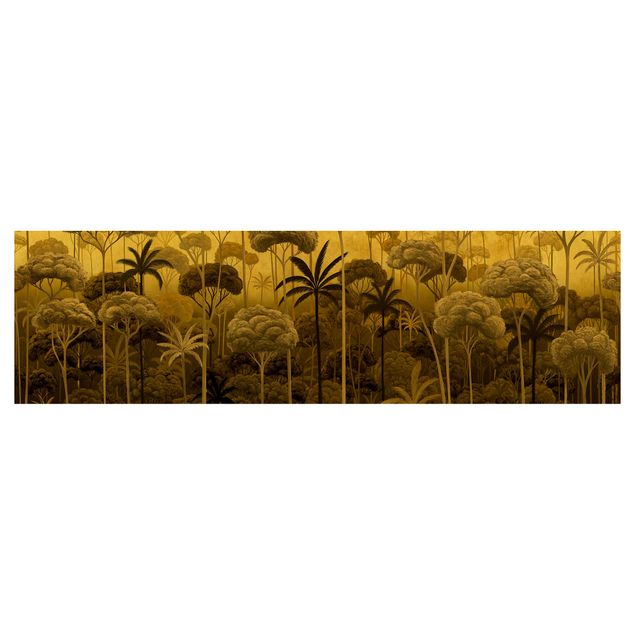 Salpicadero cocina adhesivo - Tall Trees in the Jungle in Golden Tones