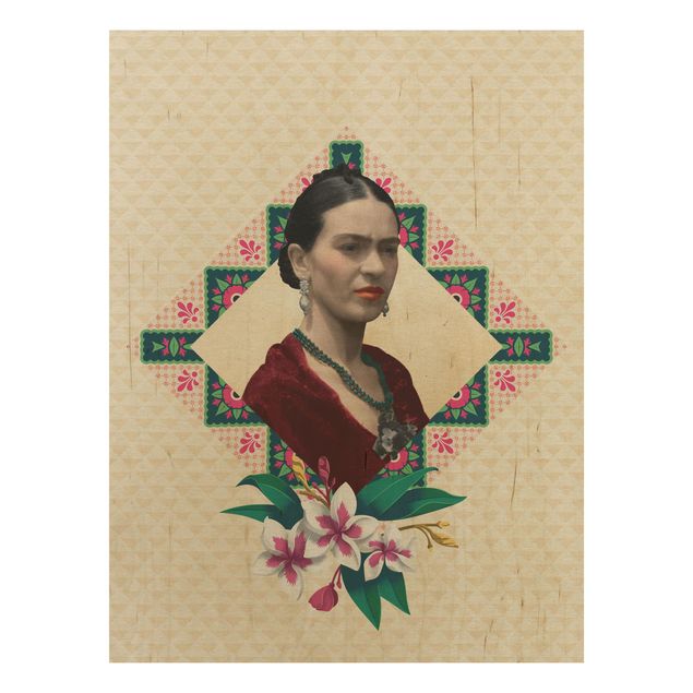 Cuadros famosos Frida Kahlo - Flowers And Geometry