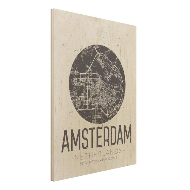 Decoración en la cocina Amsterdam City Map - Retro