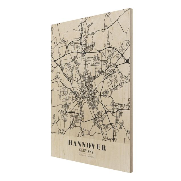 Cuadros decorativos Hannover City Map - Classic