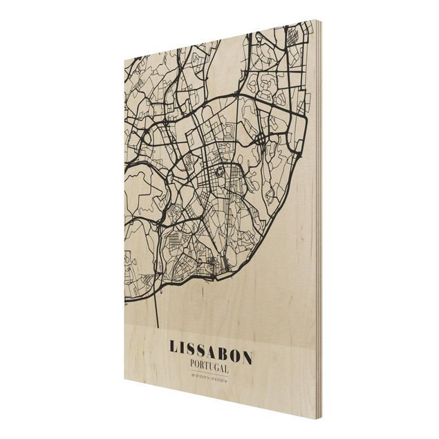 Cuadros modernos Lisbon City Map - Classic