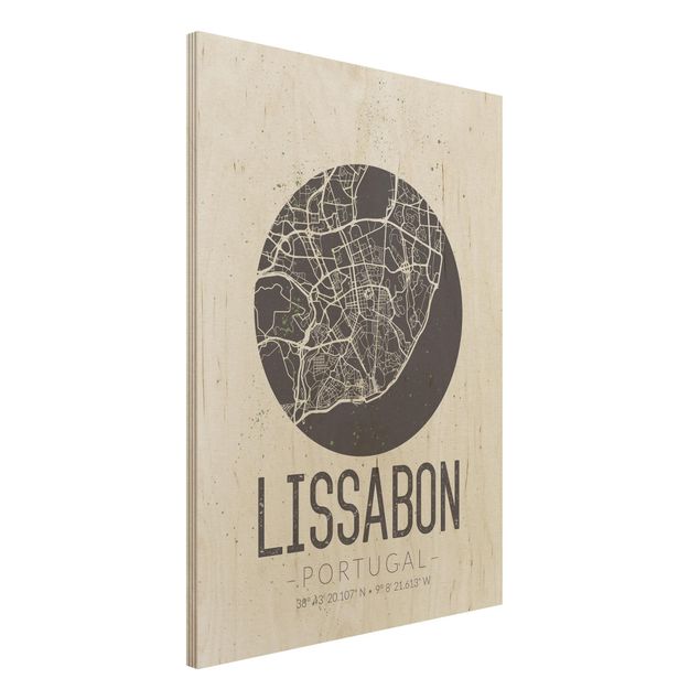 Decoración de cocinas Lisbon City Map - Retro