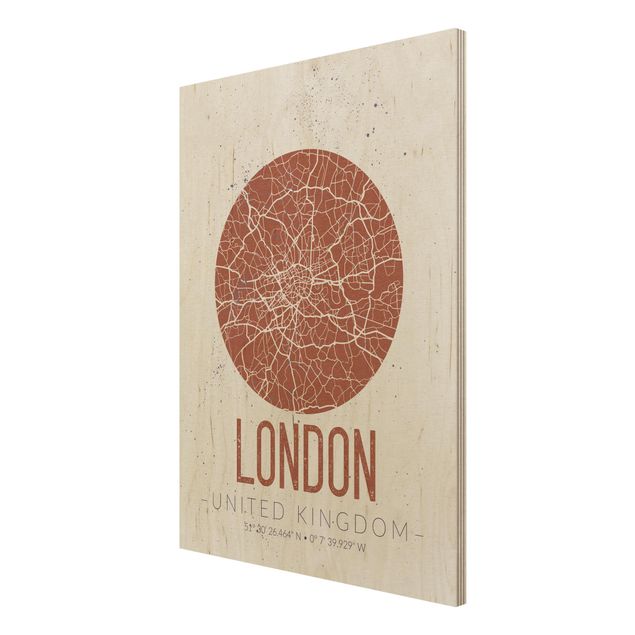 Cuadros modernos City Map London - Retro