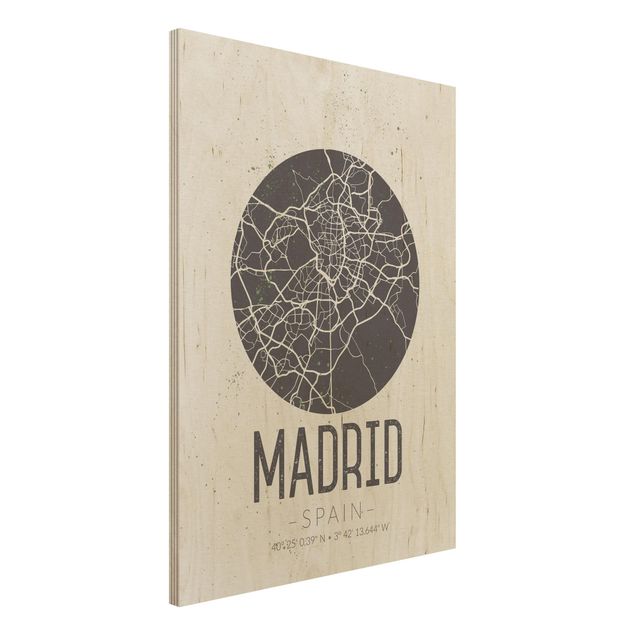 Decoración de cocinas Madrid City Map - Retro