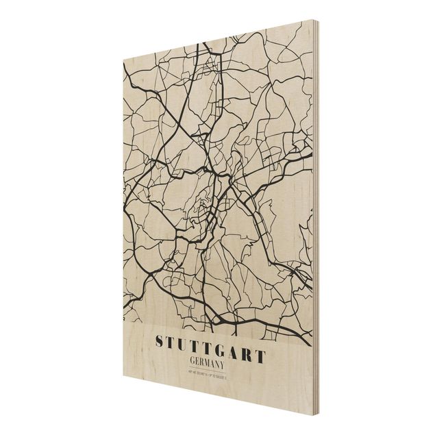Cuadros modernos Stuttgart City Map - Classic