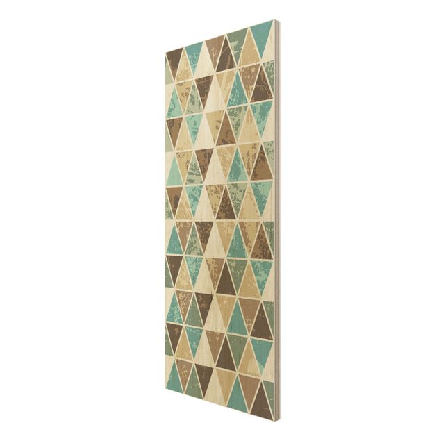 cuadros de madera decorativos Triangle Repeat Pattern