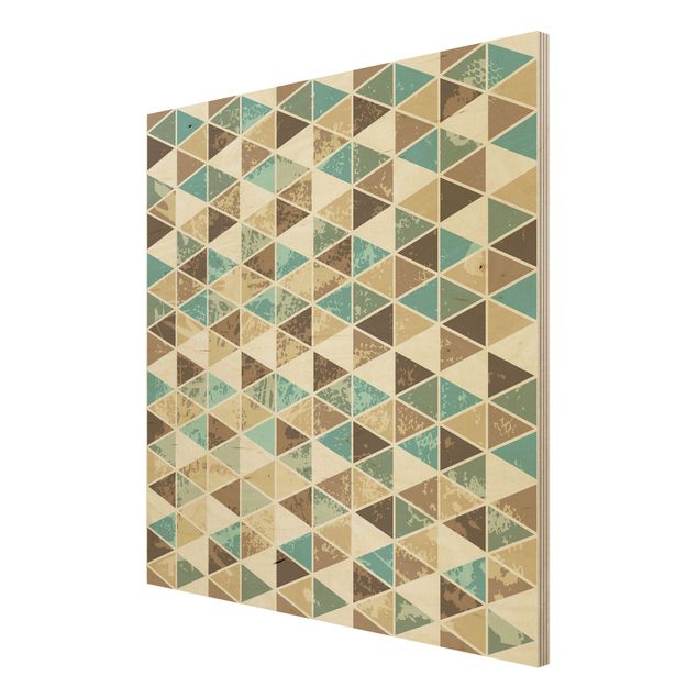 Cuadros de madera Triangle Repeat Pattern