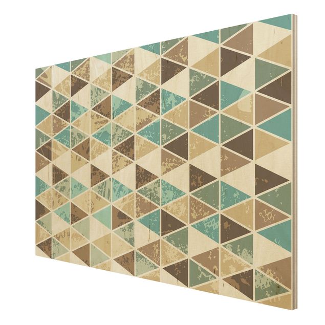 Cuadros de madera Triangle Repeat Pattern